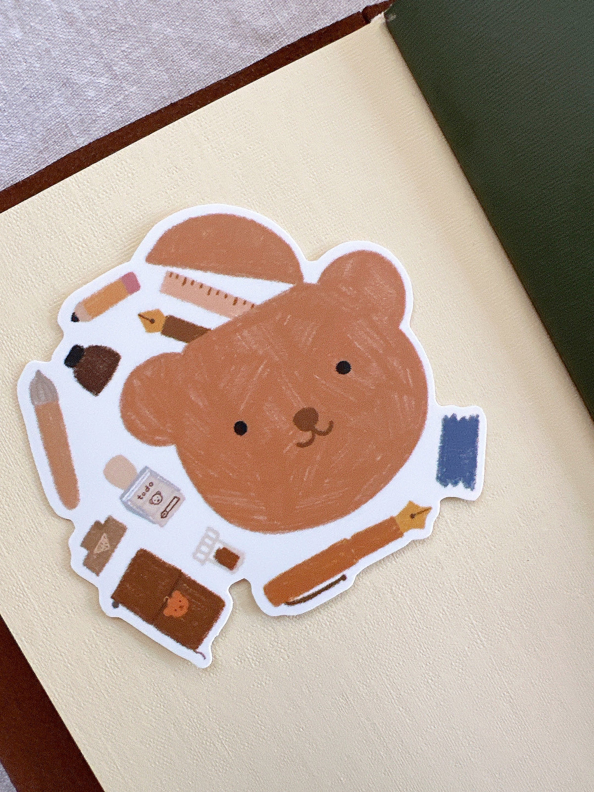 Stationery Brain Die Cut Sticker
