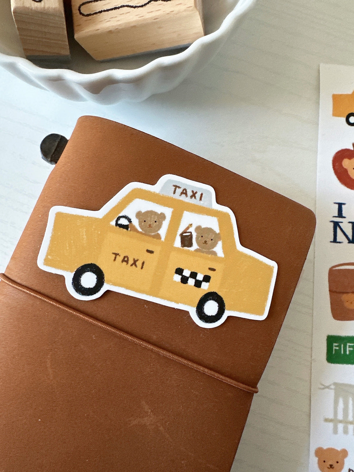 NY Taxi Die Cut Sticker