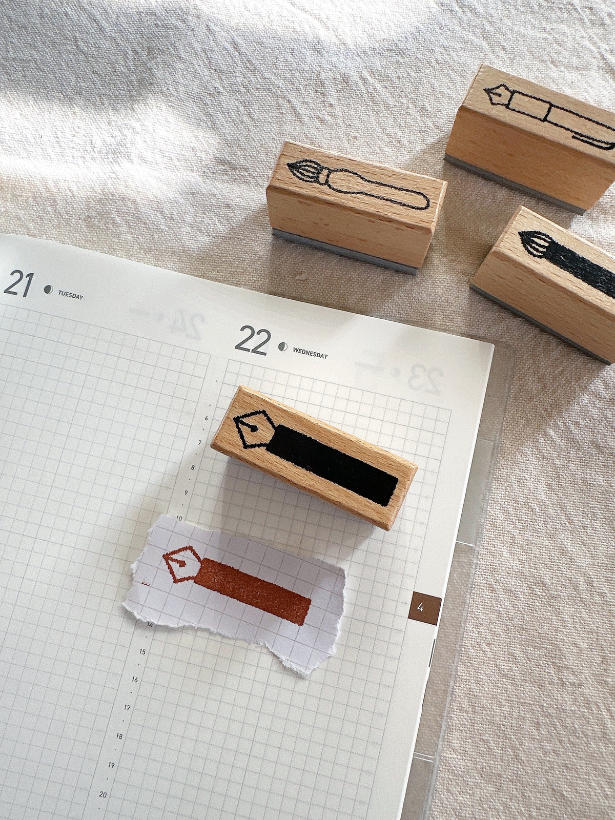 Fountain Pen 2.0 Wooden Stamp