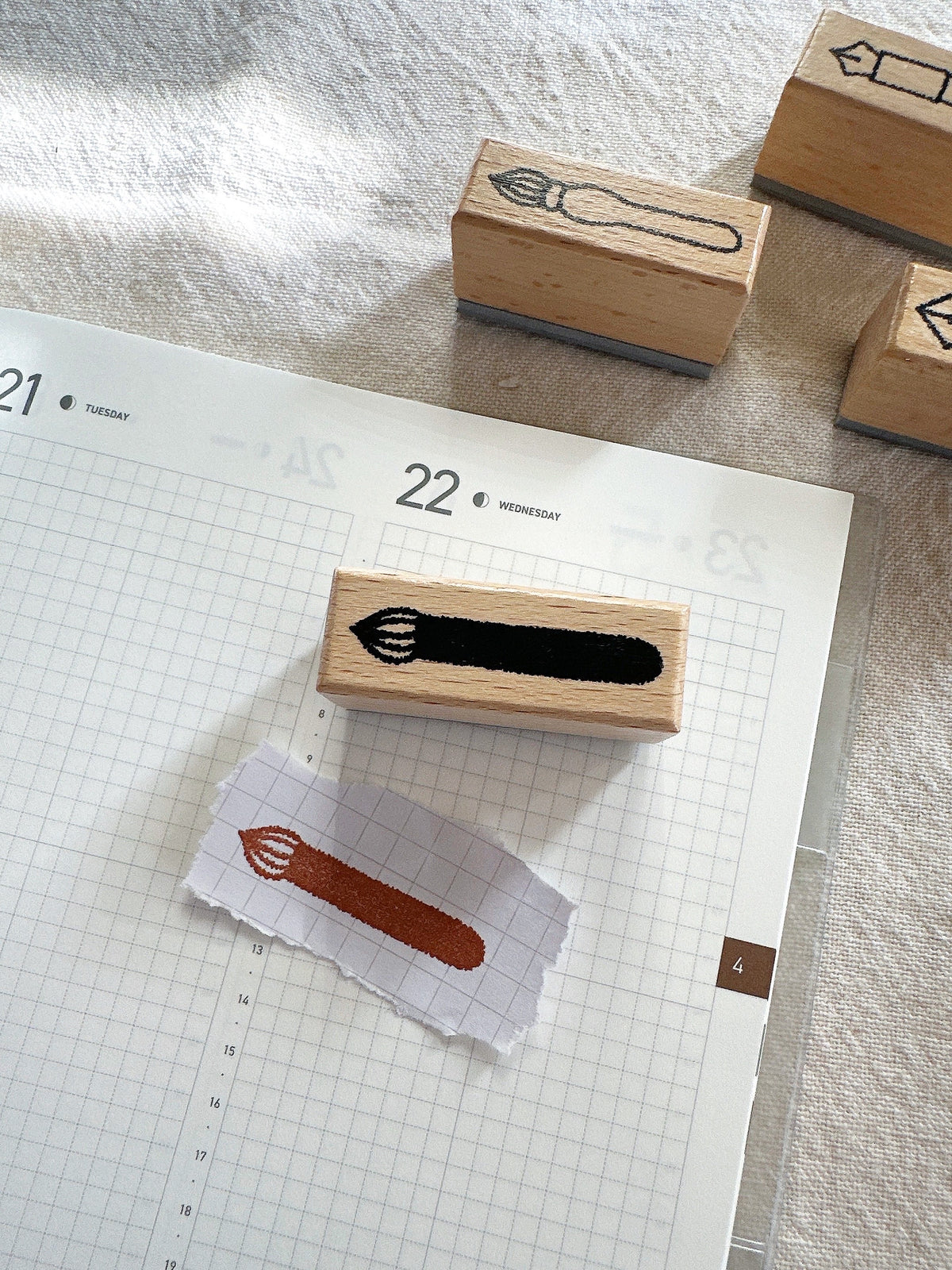 Glass Pen  2.0 Wooden Stamp