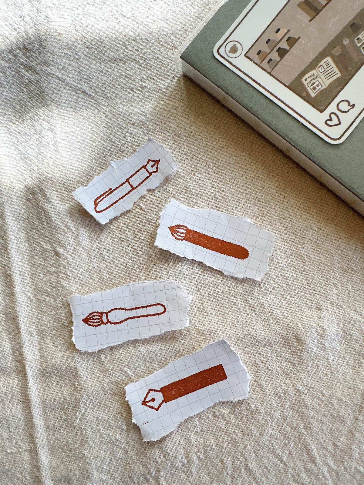 Glass Pen  2.0 Wooden Stamp