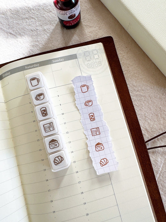Caffeine Recharge Button Stamp