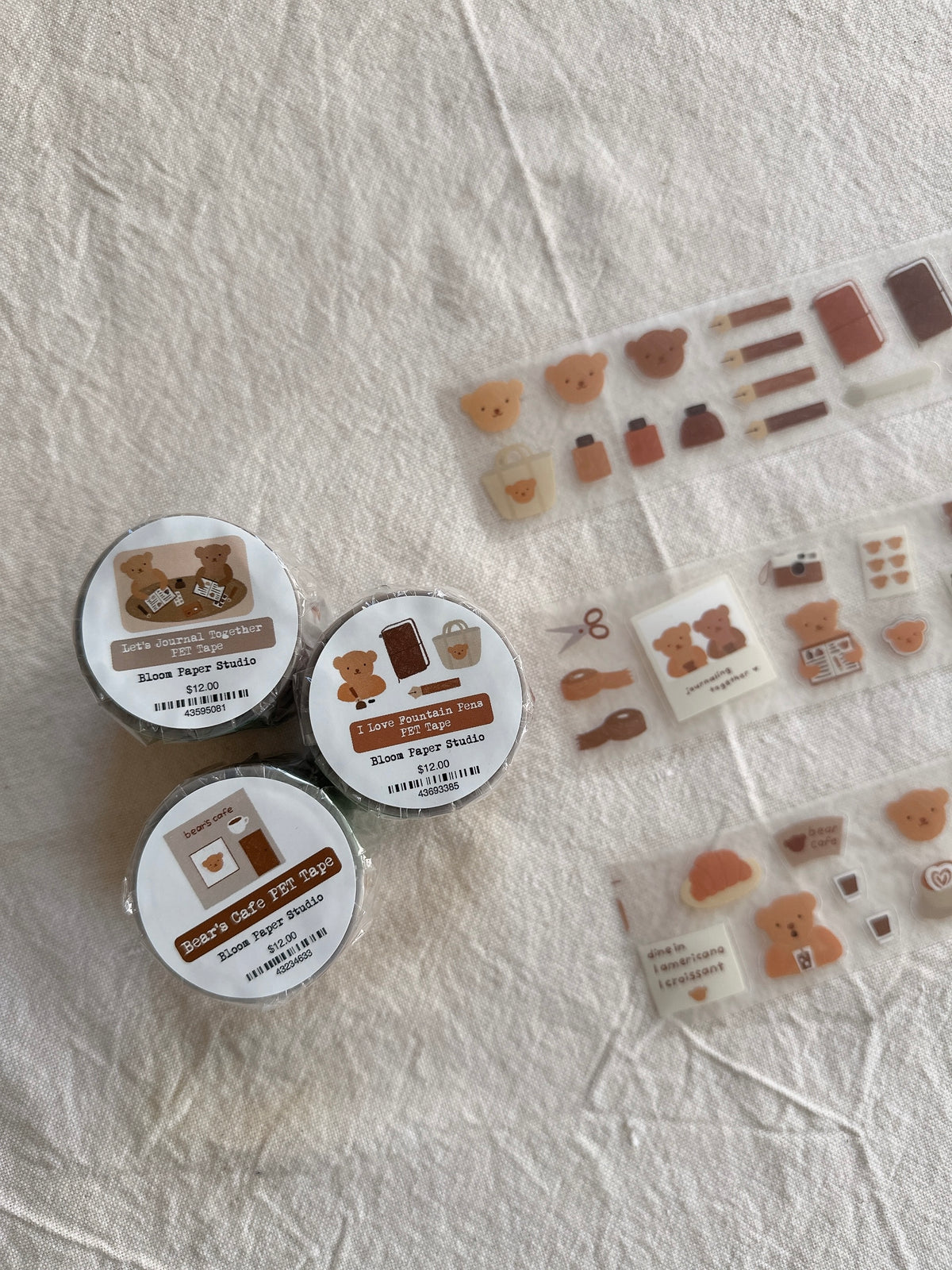 Bear's Cafe Kiss Cut PET Tape