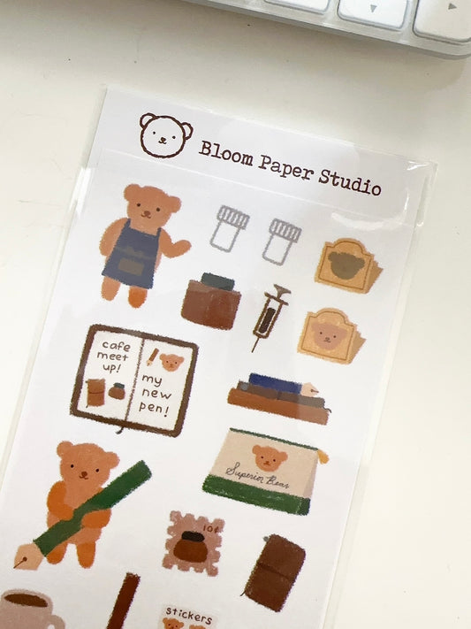 Bear's Stationery Stickers