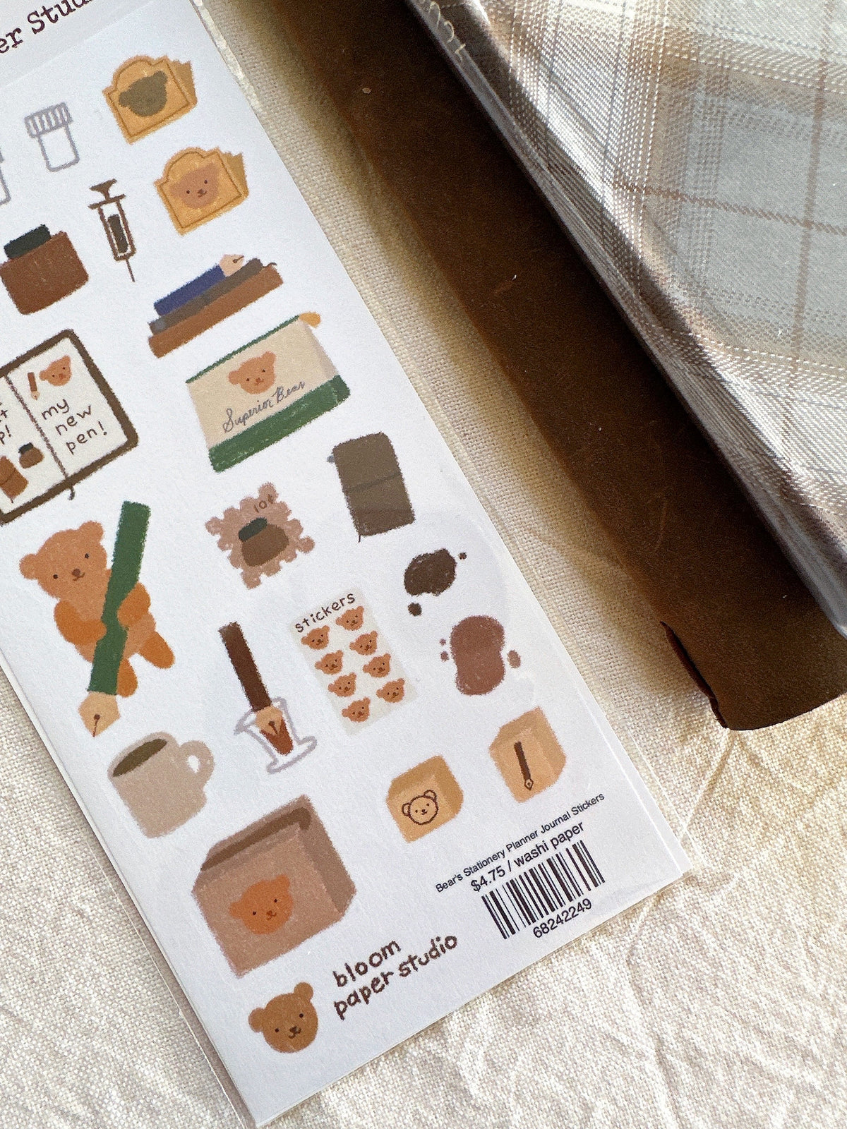 Bear's Stationery Stickers