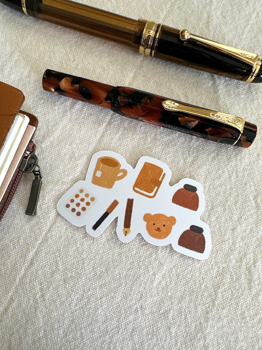 Pawsitively Productive Die Cut Sticker