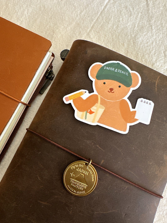 Paper & Pencil: Teddy Die Cut Sticker