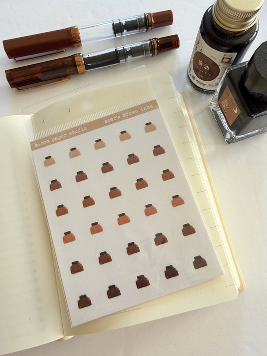 Bear's Brown Inks Stickers