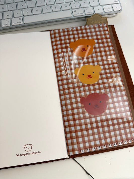 Three Litto Bears Clear Folder