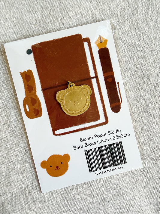 Bear Brass Charm
