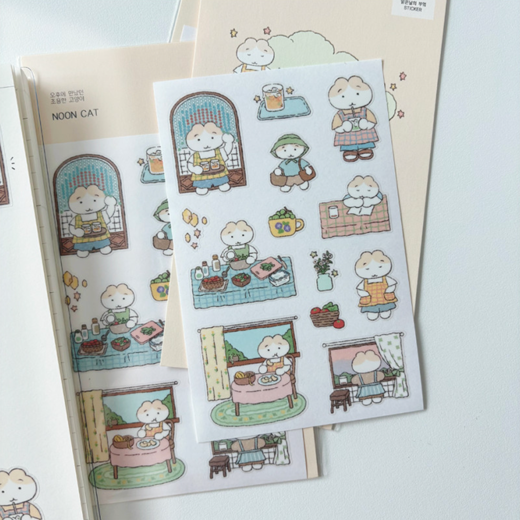 Catbbang Kitchen on a Sunny Day Sticker
