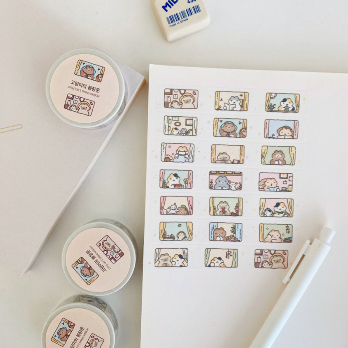 Catbbang Cat's Spring Window Washi Tape