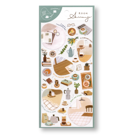 Mind Wave Room Arrangement Planner Stickers (Coffee)