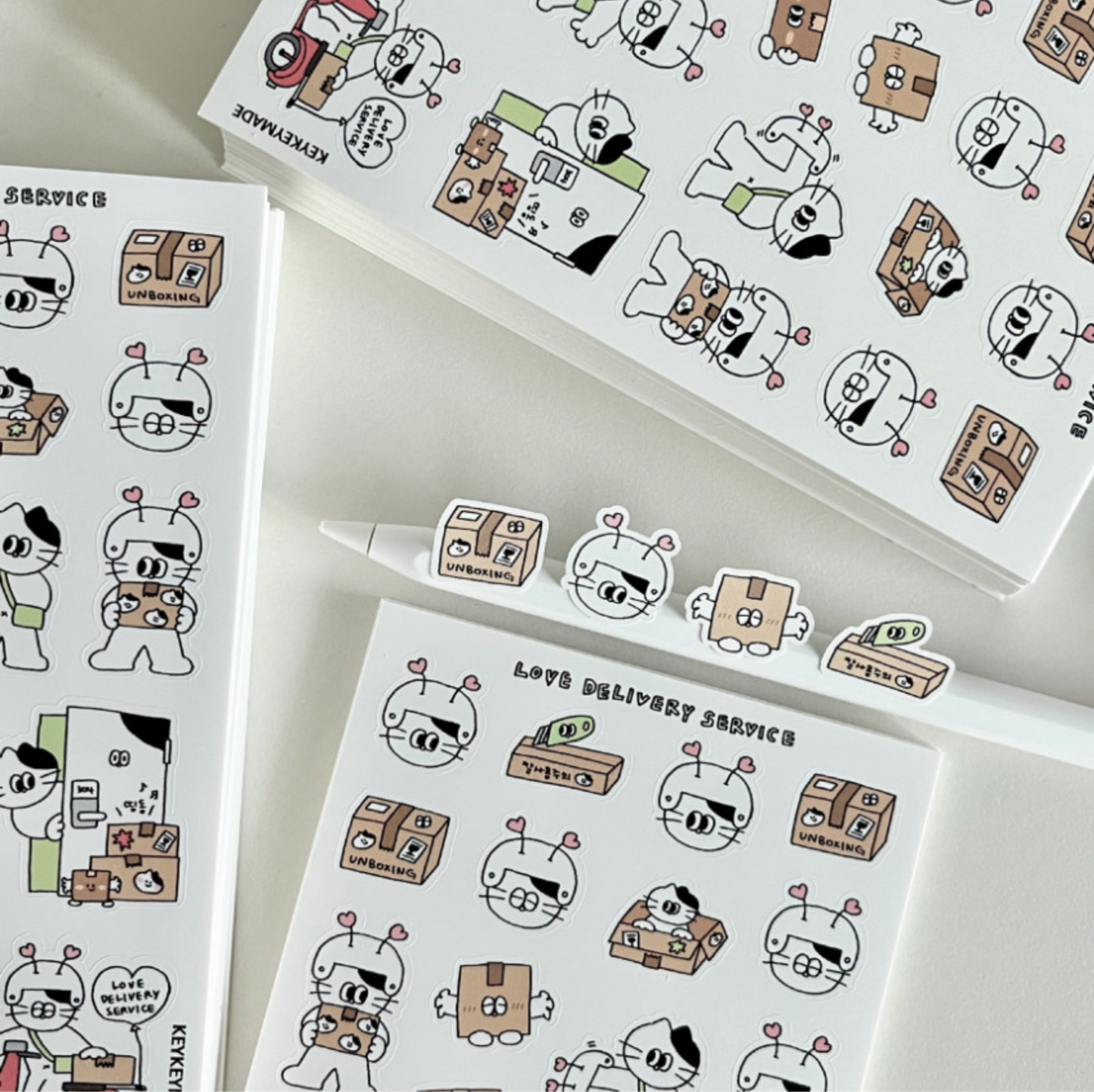 Keykeymade Love Delivery Parcel Sticker